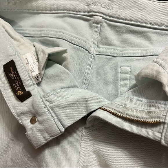 LORO PIANA Women's Mathias Trouser Light Mint High Rise Jeans Denim 42 6 - Picture 3 of 10